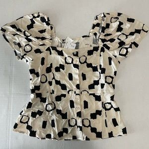 H&M Light/Beige Patterned Blouse